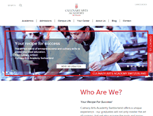 Tablet Screenshot of culinaryartsswitzerland.com